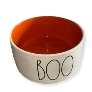 Rae Dunn halloween BOO dog bowl 6” BNWOT